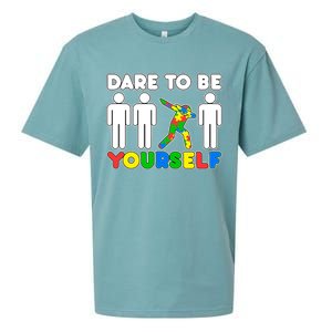 Dabbing Dare to be Yourself Autism Awareness Sueded Cloud Jersey T-Shirt