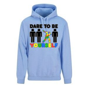 Dabbing Dare to be Yourself Autism Awareness Unisex Surf Hoodie