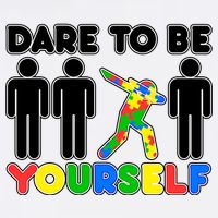 Dabbing Dare to be Yourself Autism Awareness Garment-Dyed Sweatshirt