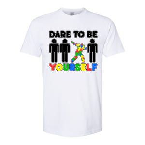 Dabbing Dare to be Yourself Autism Awareness Softstyle CVC T-Shirt