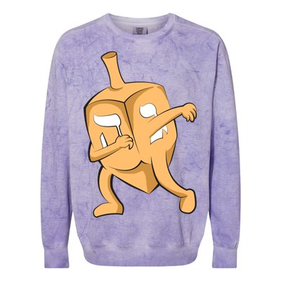 Dabbing Dreidel Colorblast Crewneck Sweatshirt