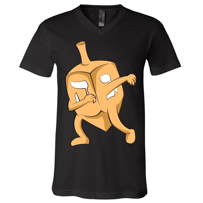 Dabbing Dreidel V-Neck T-Shirt