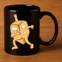Dabbing Dreidel 11oz C Handle Ceramic Mug