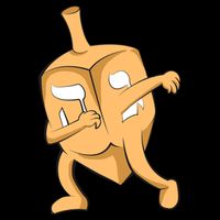 Dabbing Dreidel Drawstring Bag