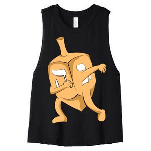 Dabbing Dreidel Women's Racerback Cropped Tank