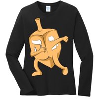 Dabbing Dreidel Ladies Long Sleeve Shirt