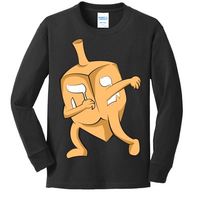 Dabbing Dreidel Kids Long Sleeve Shirt