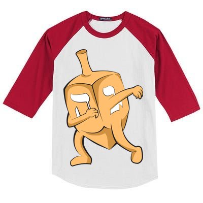 Dabbing Dreidel Kids Colorblock Raglan Jersey