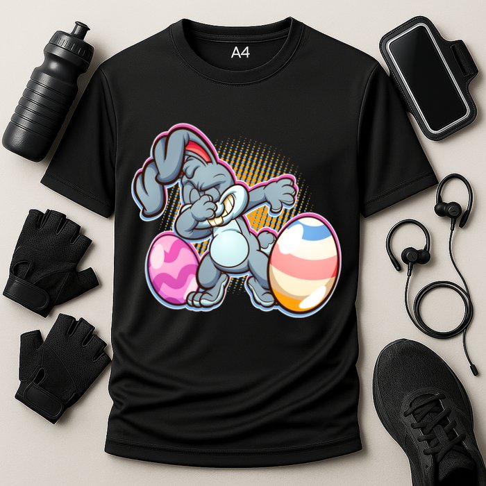 Dabbing Easter Bunny Cooling Performance Crew T-Shirt