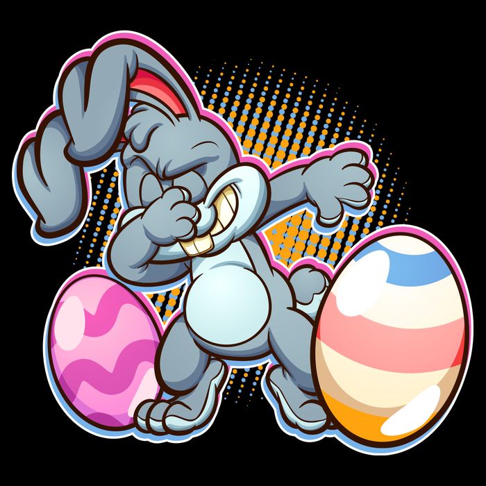 Dabbing Easter Bunny Cooling Performance Crew T-Shirt