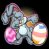 Dabbing Easter Bunny 7-Panel Snapback Hat