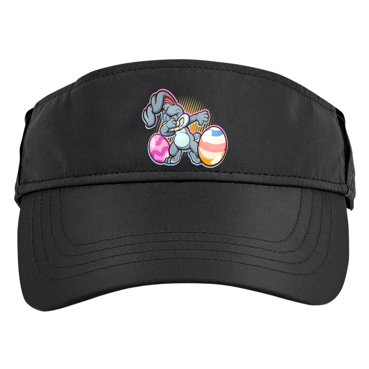 Dabbing Easter Bunny Adult Drive Performance Visor