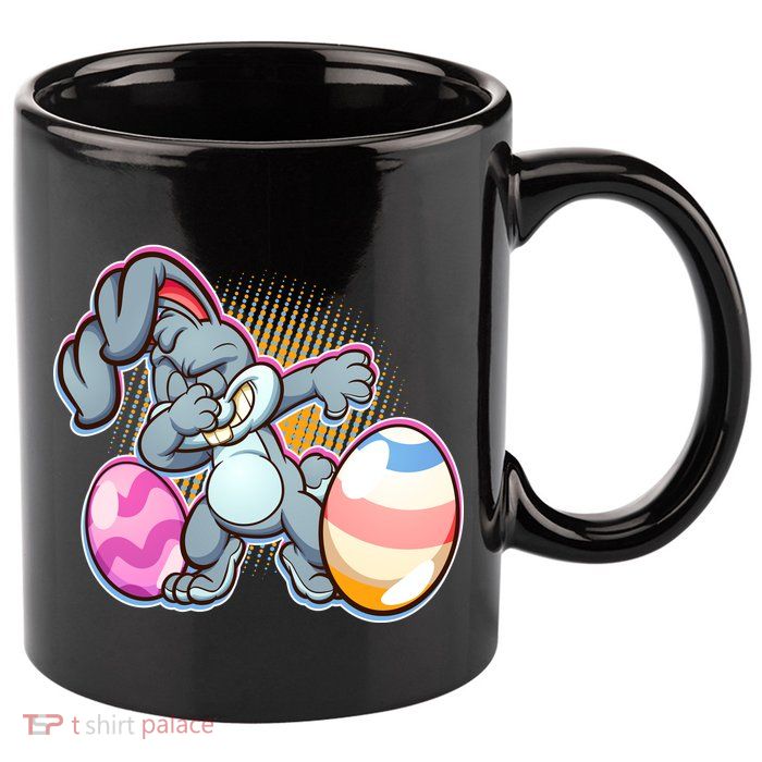 Dabbing Easter Bunny 11oz C Handle Ceramic Mug