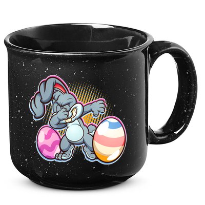 Dabbing Easter Bunny 15oz Campfire Ceramic Mug