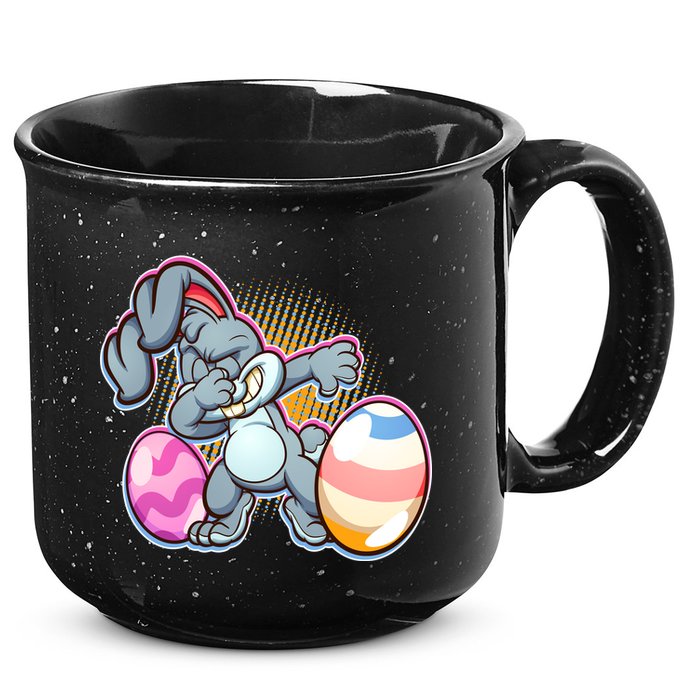 Dabbing Easter Bunny 15oz Campfire Ceramic Mug