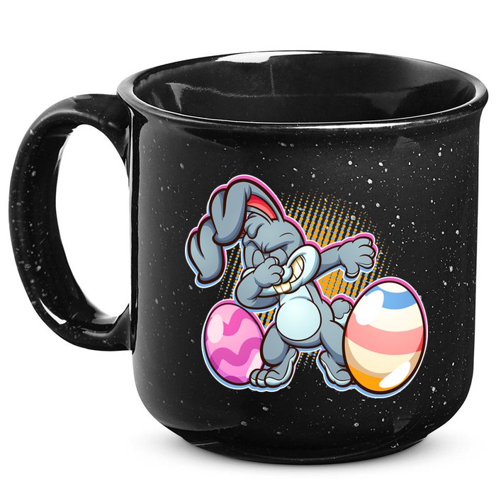 Dabbing Easter Bunny 15oz Campfire Ceramic Mug