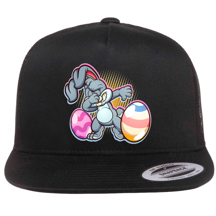 Dabbing Easter Bunny Flat Bill Trucker Hat
