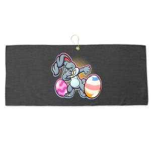 Dabbing Easter Bunny Large Microfiber Waffle Golf Towel