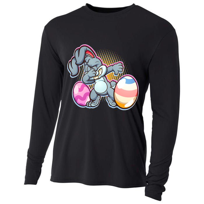 Dabbing Easter Bunny Cooling Performance Long Sleeve Crew