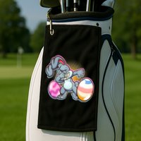 Dabbing Easter Bunny Golf Towel