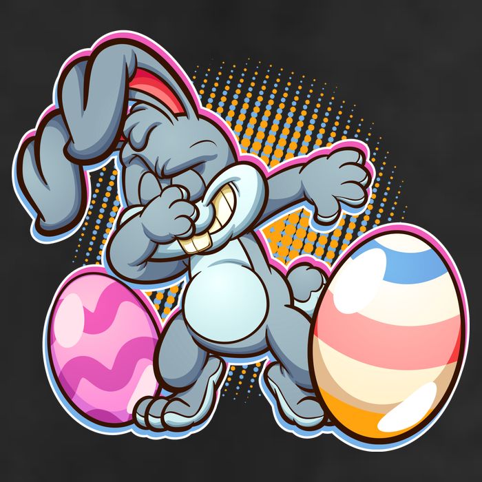 Dabbing Easter Bunny Golf Towel