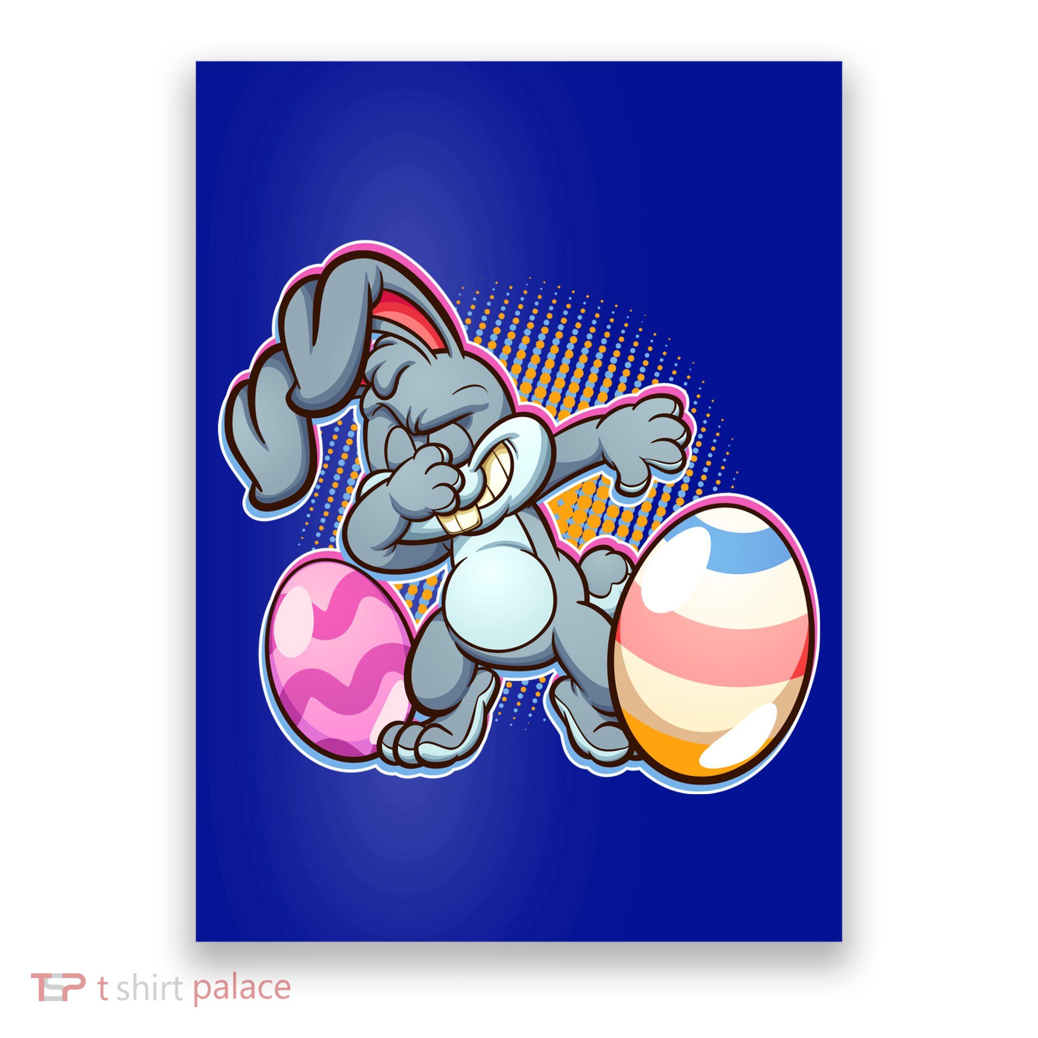 Dabbing Easter Bunny Poster
