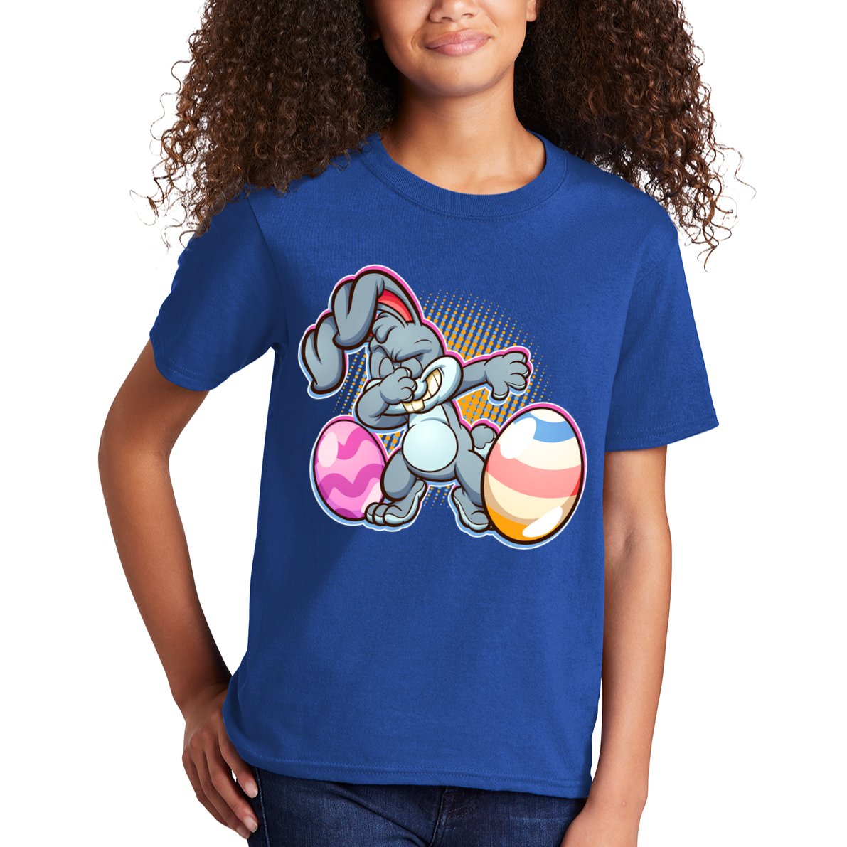Dabbing Easter Bunny Kids T-Shirt