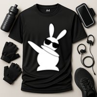 Dabbing Easter Bunny Waring Shades Cooling Performance Crew T-Shirt