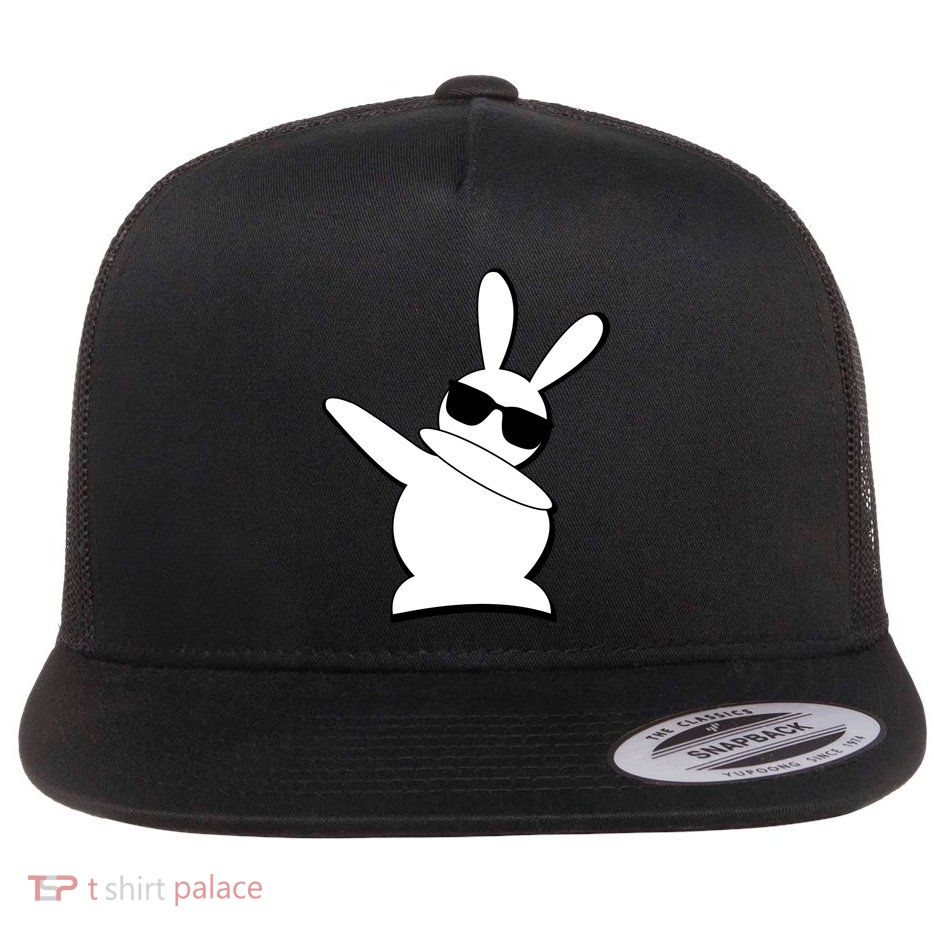 Dabbing Easter Bunny Waring Shades Flatbill Hat