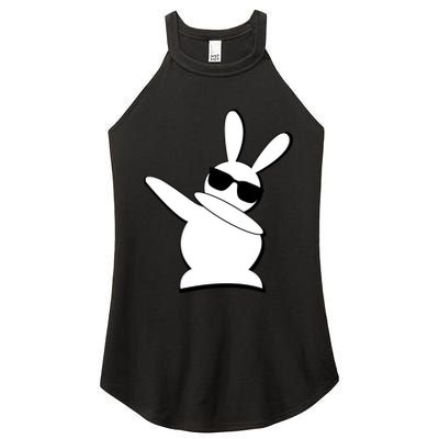 Dabbing Easter Bunny Waring Shades Women's Perfect Tri Rocker Tank