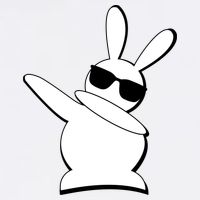 Dabbing Easter Bunny Waring Shades Garment-Dyed Sweatshirt