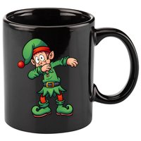 Dabbing Elf Christmas Santa Hat 11oz C Handle Ceramic Mug