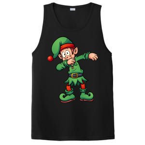 Dabbing Elf Christmas Santa Hat PosiCharge Competitor Tank