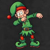 Dabbing Elf Christmas Santa Hat Trucker Hat