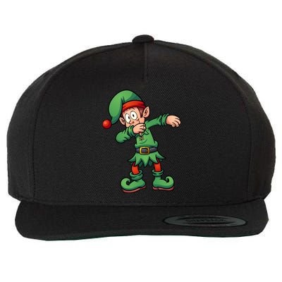 Dabbing Elf Christmas Santa Hat Wool Snapback Cap