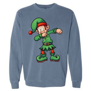 Dabbing Elf Christmas Santa Hat Garment-Dyed Sweatshirt