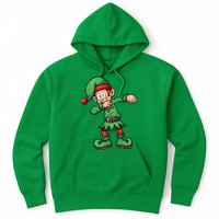 Dabbing Elf Christmas Santa Hat Hoodie
