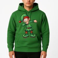 Dabbing Elf Christmas Santa Hat Hoodie