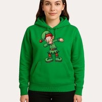 Dabbing Elf Christmas Santa Hat Hoodie