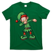 Dabbing Elf Christmas Santa Hat T-Shirt