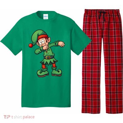 Dabbing Elf Christmas Santa Hat Pajama Set