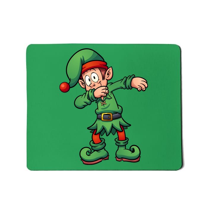 Dabbing Elf Christmas Santa Hat Mousepad