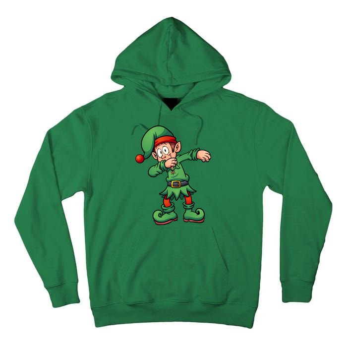 Dabbing Elf Christmas Santa Hat Tall Hoodie