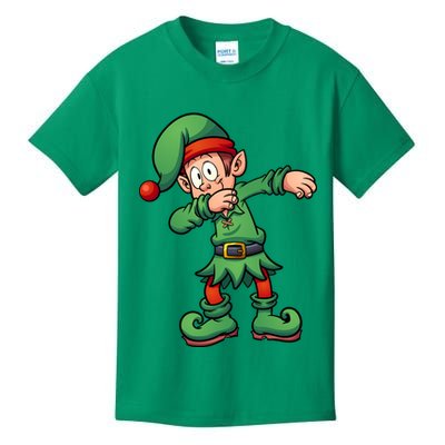 Dabbing Elf Christmas Santa Hat Kids T-Shirt