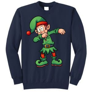 Dabbing Elf Christmas Santa Hat Tall Sweatshirt