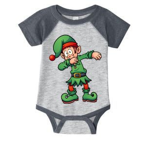 Dabbing Elf Christmas Santa Hat Infant Baby Jersey Bodysuit