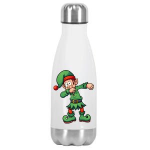 Dabbing Elf Christmas Santa Hat Stainless Steel Insulated Water Bottle