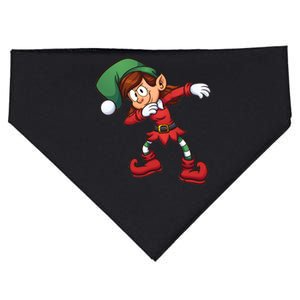 Dabbing Elf Cute Funny Christmas USA-Made Doggie Bandana