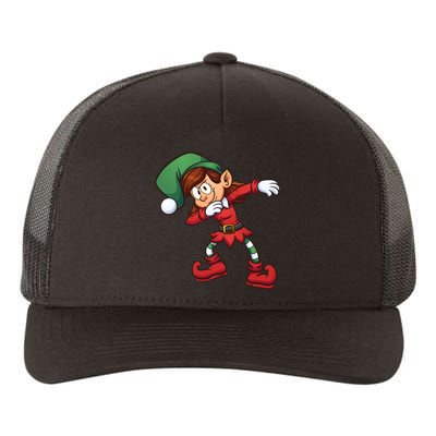 Dabbing Elf Cute Funny Christmas Yupoong Adult 5-Panel Trucker Hat