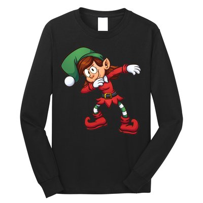 Dabbing Elf Cute Funny Christmas Long Sleeve Shirt